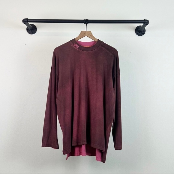 Dr. Collectors Basic Long Sleeve Tee Double Face Dye Desert Rose - Picture 6 of 10